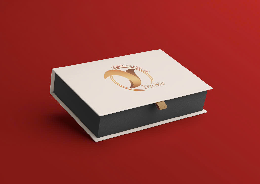 In hộp đựng yến sào có logo rõ nét 